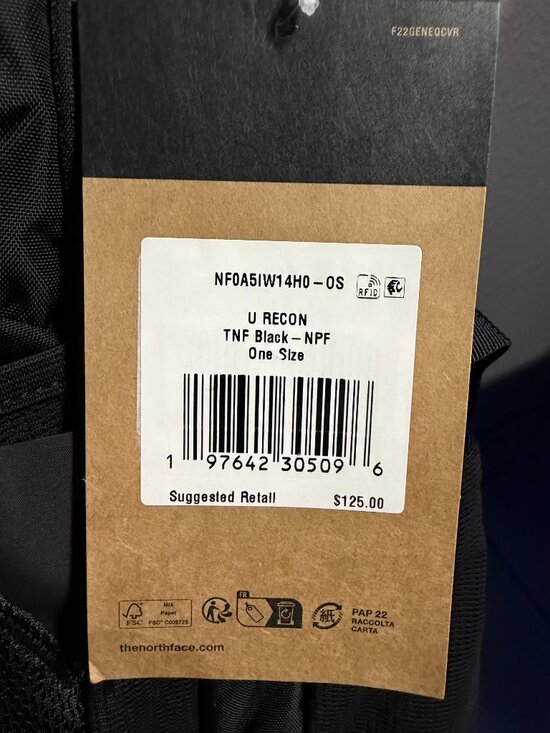 THE NORTH FACE Adult Unisex Recon 30 Liter Backpack, TNF Black